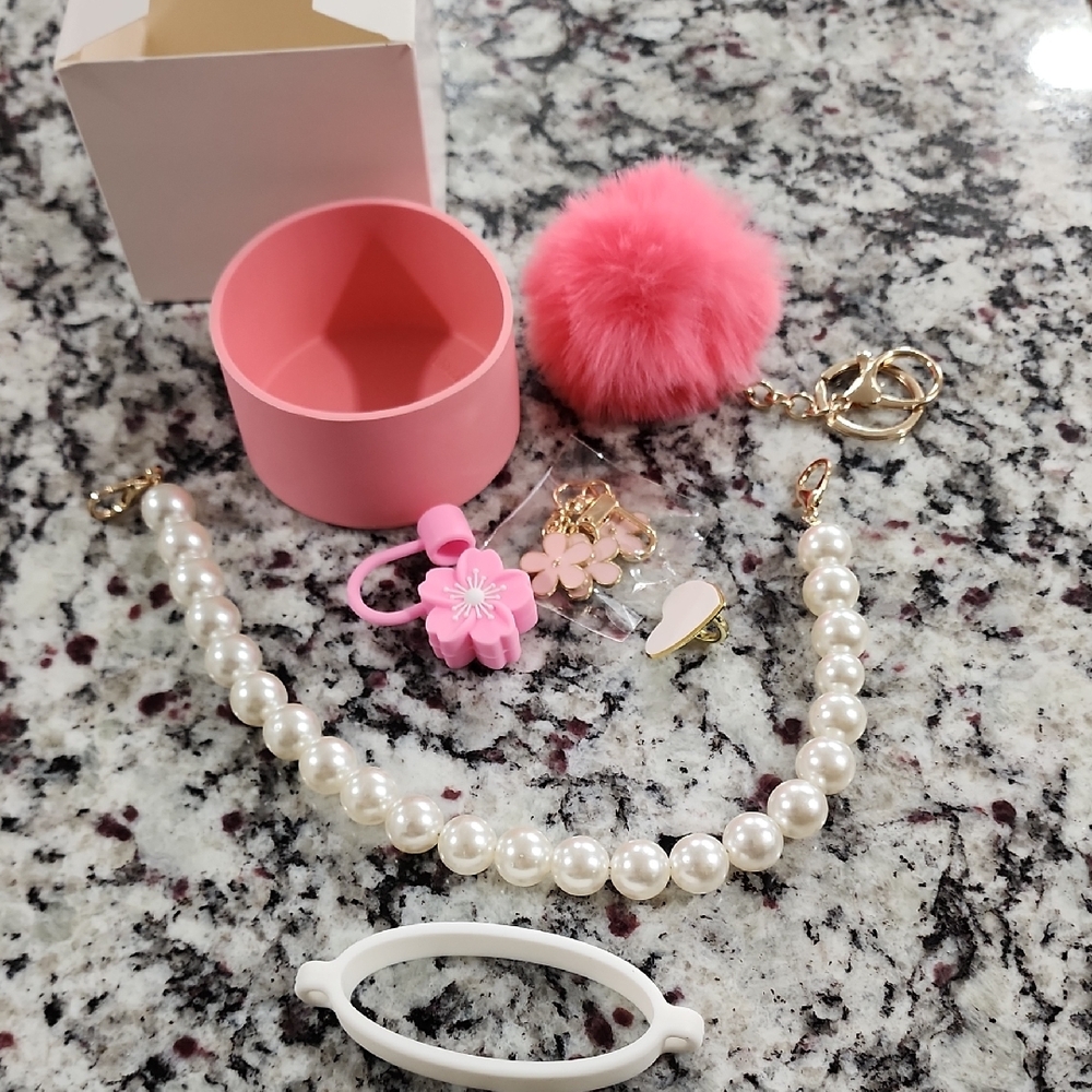 Stanley Cup Accessories 7pcs Set Pink.